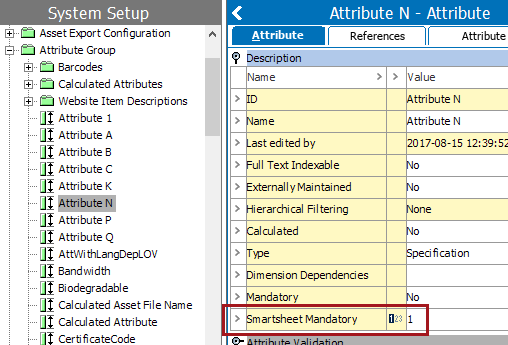 Configure Metadata Attribute for Mandatory in Smartsheets