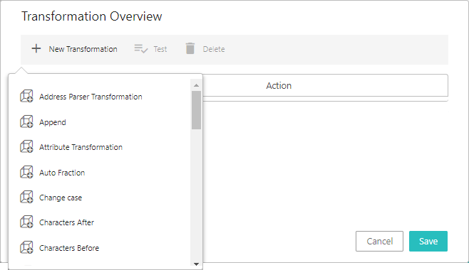 Creating Attribute Transformations Through Mapping Guide Window