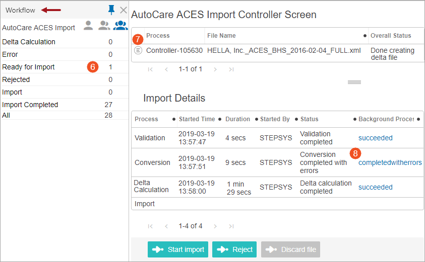 Importing ACES Files via Web UI