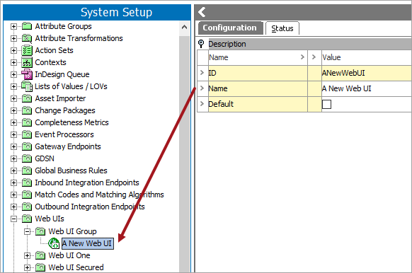 Web Setup Interface Creating a New Web UI