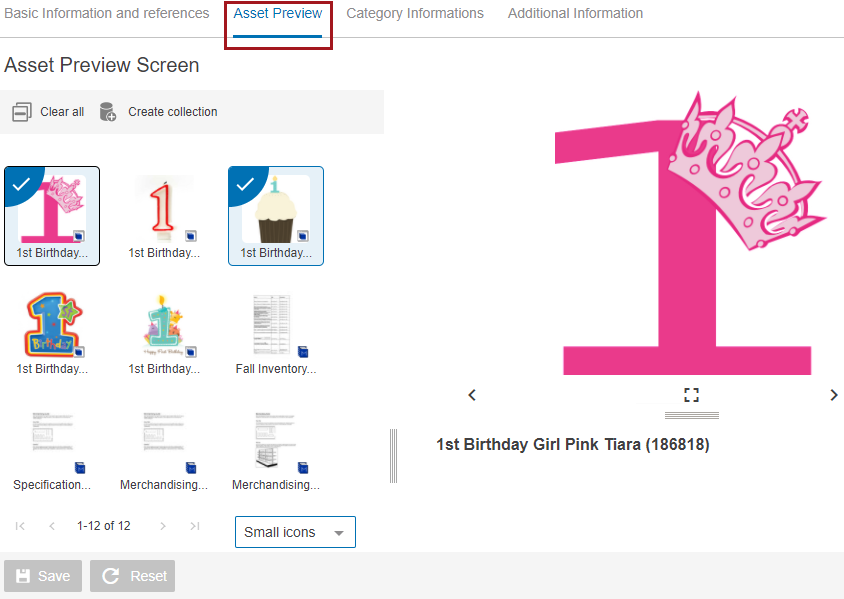 Asset Previews in Web UI