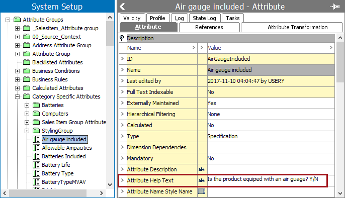 Attribute Help Text in Web UI