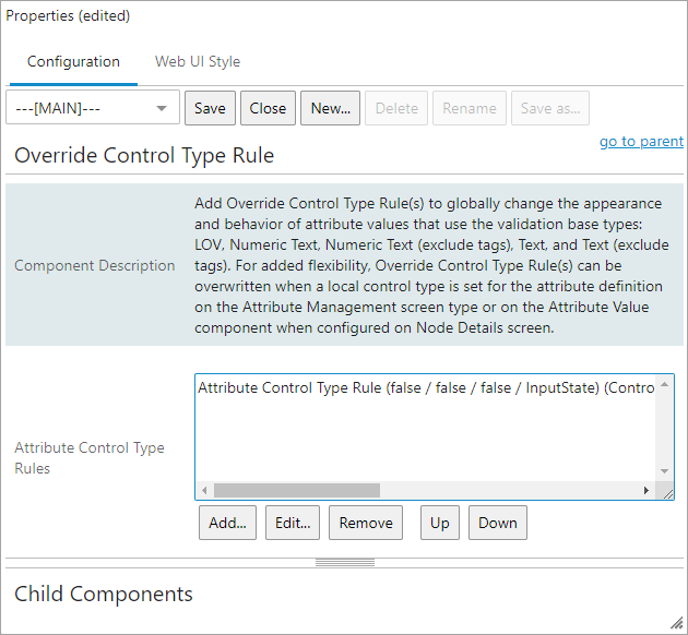 Override Control Type Rule