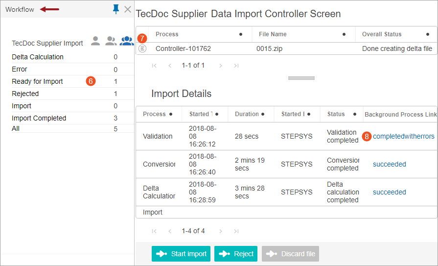 Importing Supplier Data Files via Web UI