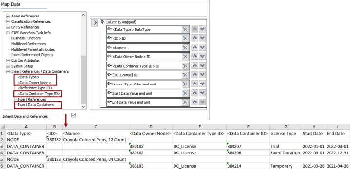 Insert Data Containers - Data Source Outbound