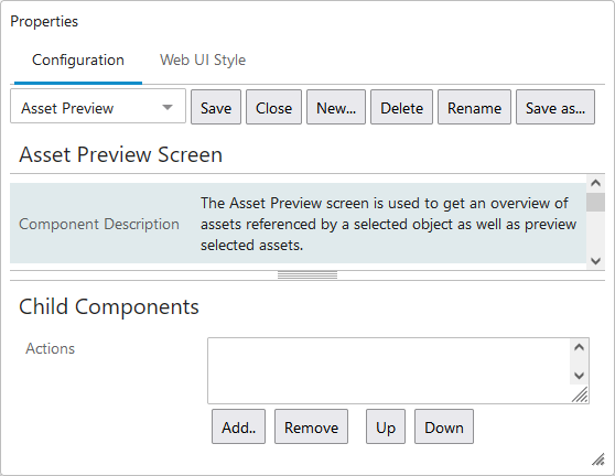 Asset Previews in Web UI