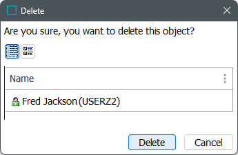 Ui Delete Dialog Working with Users