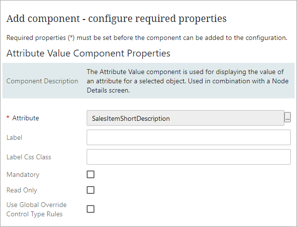 Attribute Value Component