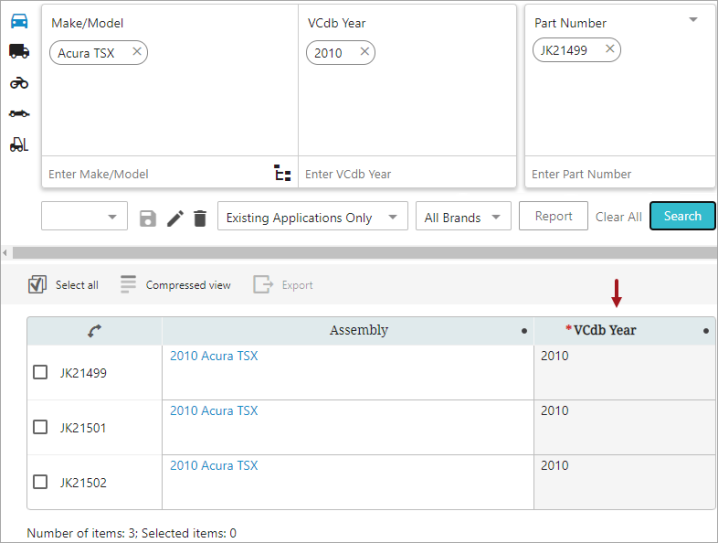 Application Assembly Guide Application Assembly Value Table Header