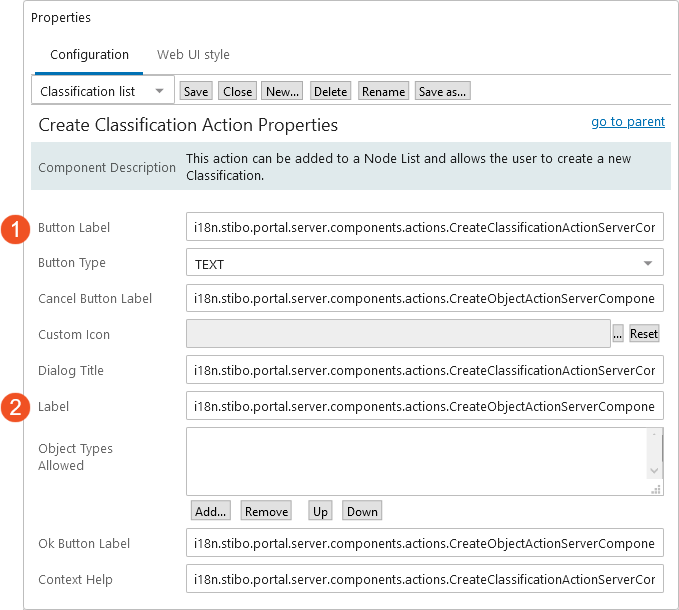 Action Button Configuration on a Node List