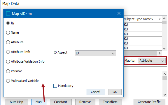 Attribute Object Type - Map To Inbound