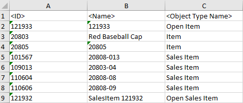 Object Type Name - Data Source Outbound
