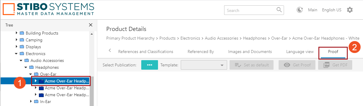 Generating Proof Views and PDFs in Web UI