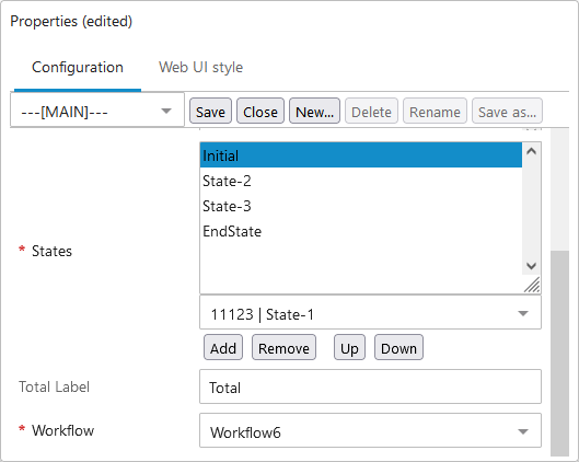 Status Selector in the Global Navigation Panel