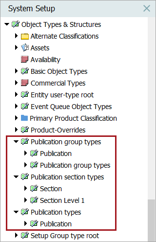 Creating a Standard Publication Object Type Hierarchy