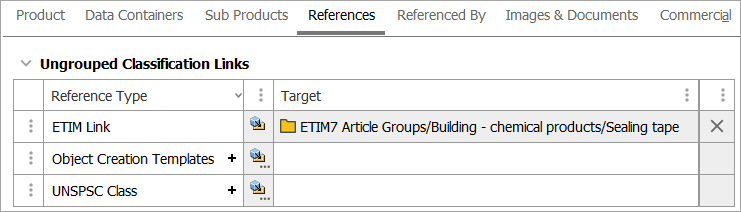 Creating a Product to Classification Link