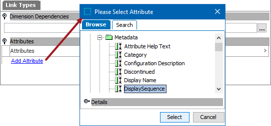 Setting Up an Attribute Link Type