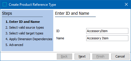 Reference Id Reference Type - Enter ID and Name