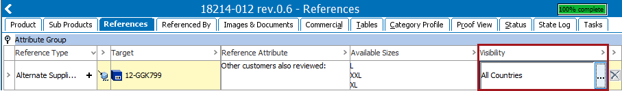Visibility of Reference and Link Types