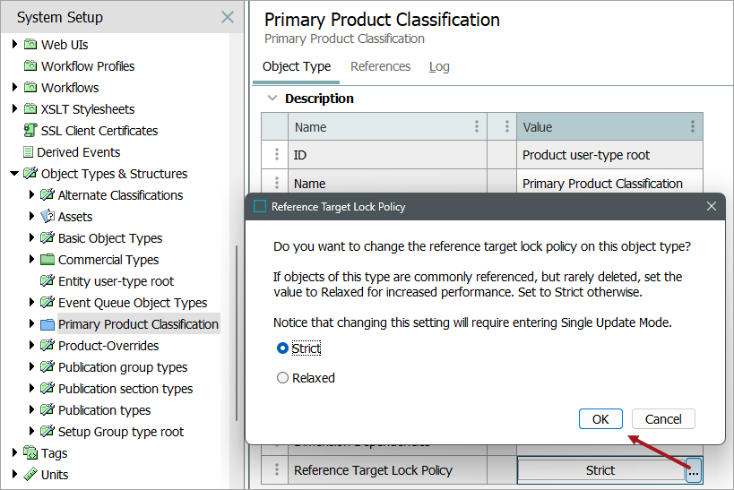 Lock Target Setting Reference Target Lock Policy on Object Types