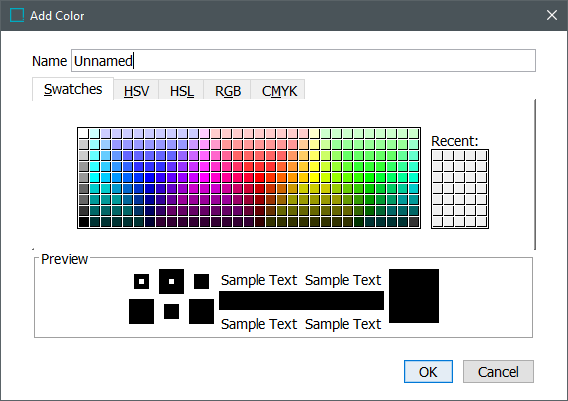 Tab Color Code Defining Table Colors in STEP