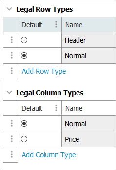 Creating Table Types