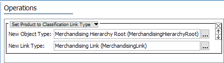 References and Links: Set Product to Classification Link Type Operation