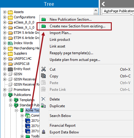 Creating a Section
