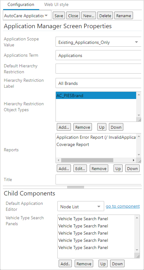 Configuring Application Manager