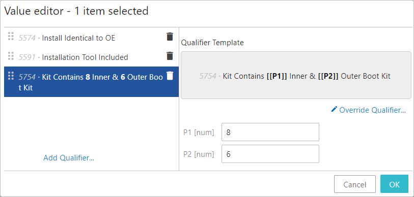 ACES Application Qualifier Table Header