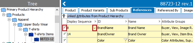 Closest Attribute Link Meta Data Aspect and Display Sequence