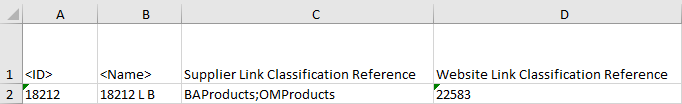 Product Classification Links – Data Source Outbound