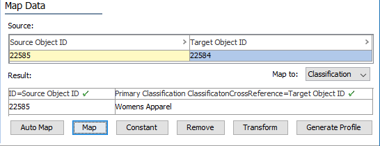 Classification Reference - Map Inbound