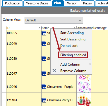 Sorting and Filtering Views