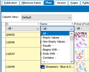 Sorting and Filtering Views