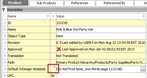 Default InDesign Product Templates