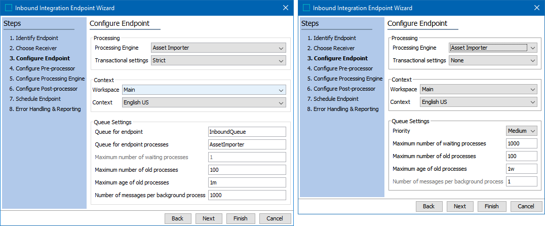Asset Importer Inbound Integration Endpoint Configuration