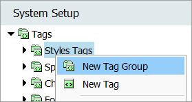 Creating Tag Groups and Tags