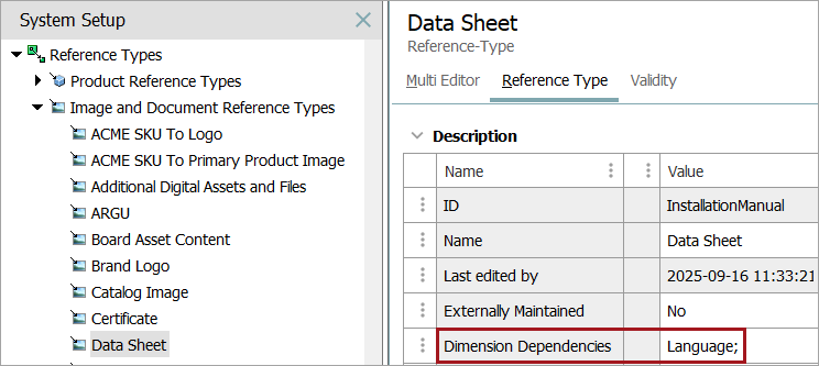 Dimension Dependent Reference and Link Types