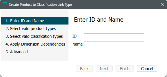 Creating a Product to Classification Link Type