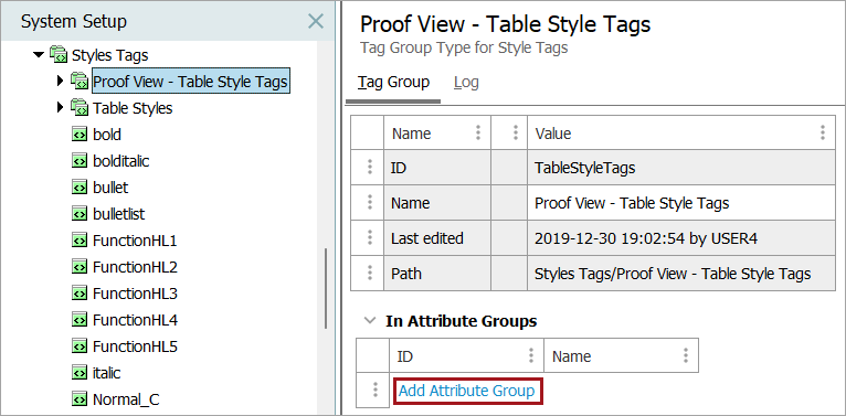 Creating Tag Groups and Tags