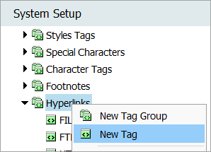 Creating Tag Groups and Tags
