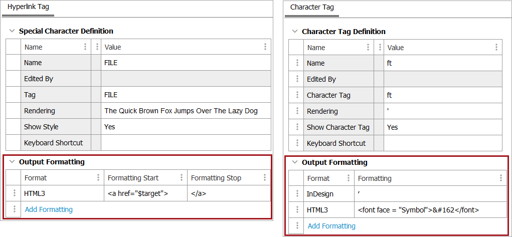 Tagging Fail Format Unit Configuring Tag Output Formatting