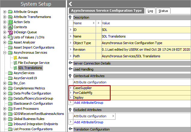 Attribute Filters for Asynchronous Translation Services
