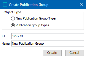Creating a Publication Group