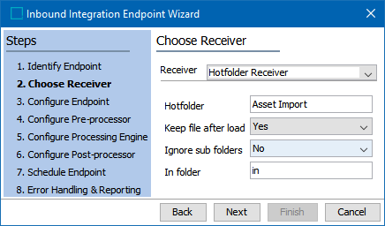 Asset Importer Inbound Integration Endpoint Configuration