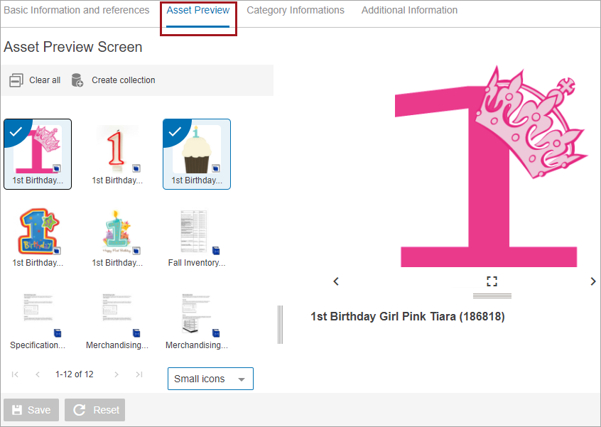 Asset Previews in Web UI