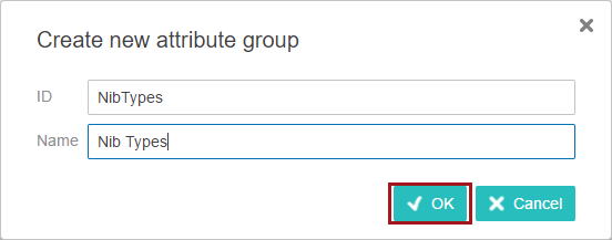Attribute Group Management Screen