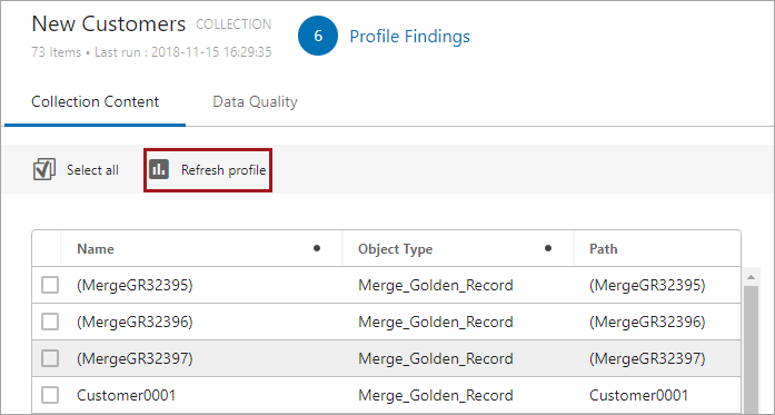 Data Profiling in Web UI
