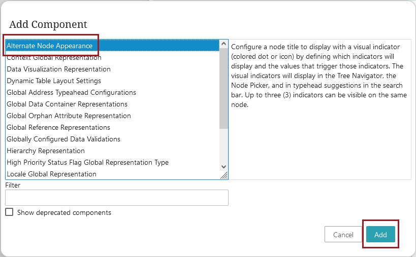 Tree Navigator Component for Global Navigation Panel
